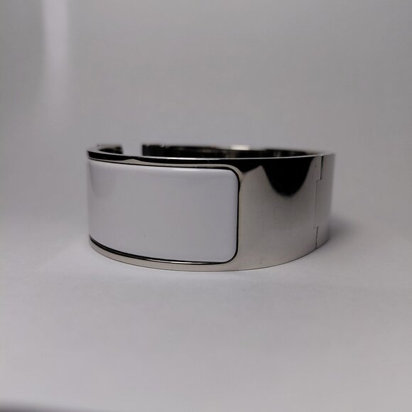 Hermes Clic Clac H Bracelet Blanc Silver White Enamel Bangle Size Small PM - Picture 7 of 16